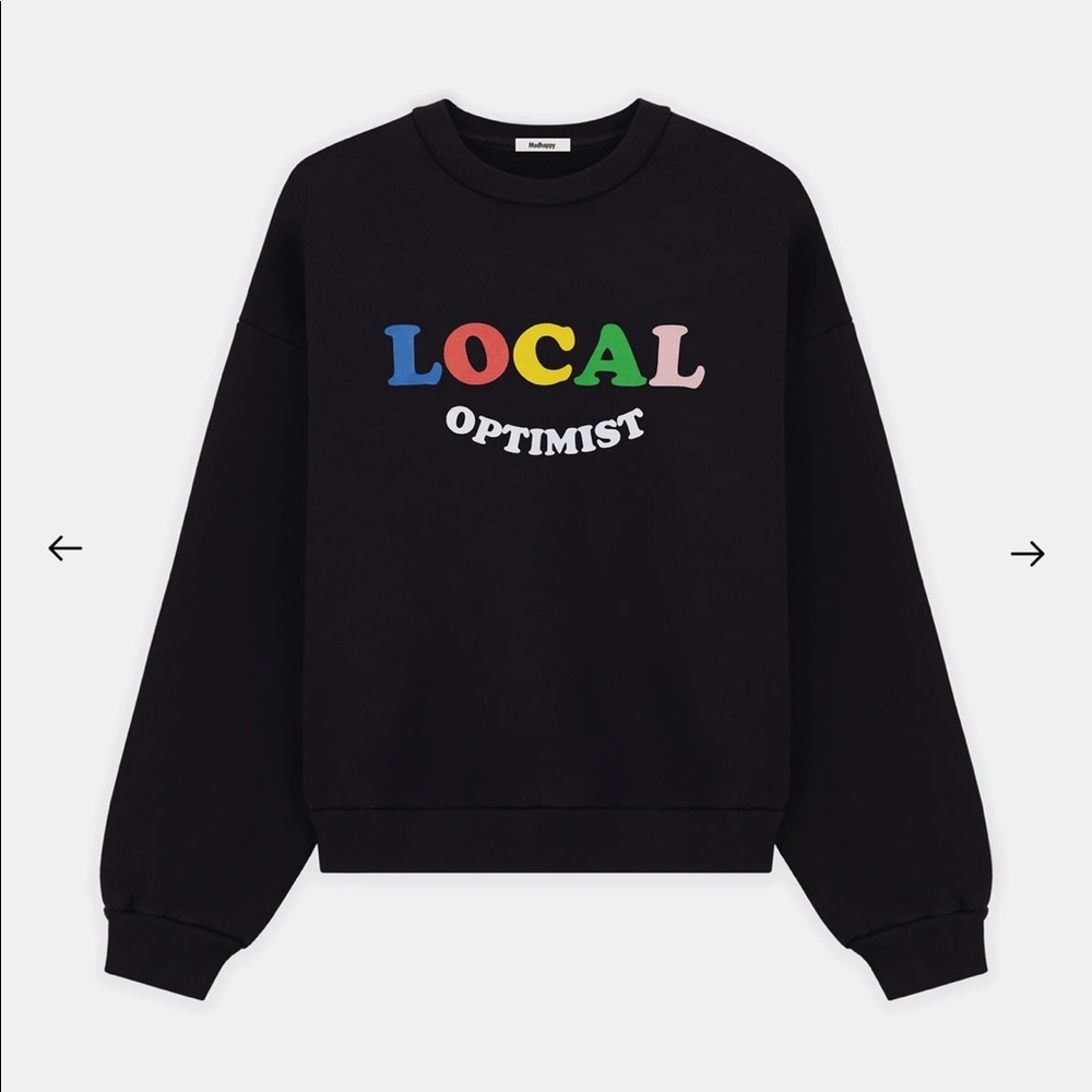 MADHAPPY Local Optimist Black Sweatshirt